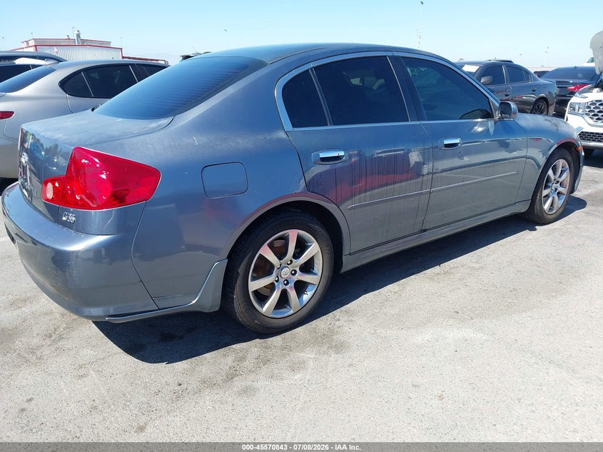 2006 Infiniti G35 VIN JNKCV51E16M501369 IAAI salvage auction — LEFT FRONT, Salvage (California), sold $1,200 on 2026-07-23 (photo 4)