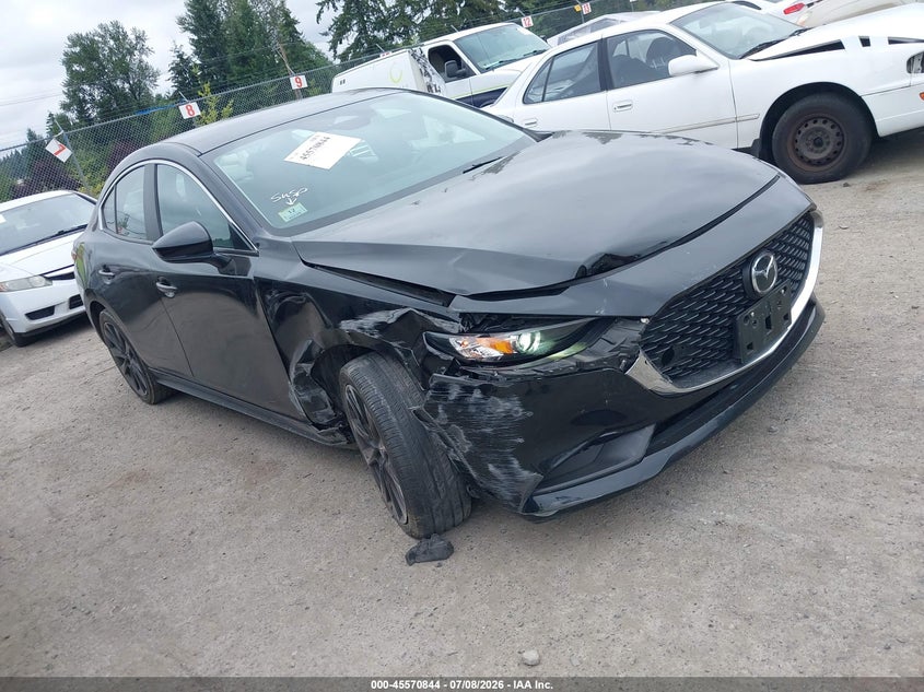 2025 Mazda 3 VIN 3MZBPABM7SM457363 IAAI salvage auction — RIGHT FRONT, Enterprise Vehicles Clear Only (Massachusetts), sold $10,325 on 2026-07-15 (photo 1)
