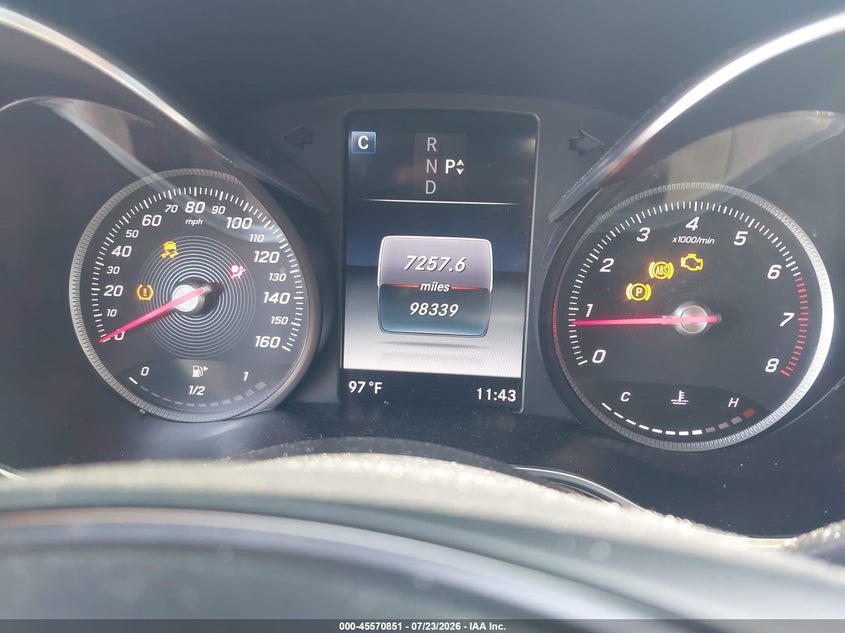 2018 Mercedes-benz C-klasse VIN WDDWF4KB9JR391196 IAAI salvage auction — REAR END, Salvage Title, sold $5,500 on 2026-08-07 (photo 7)