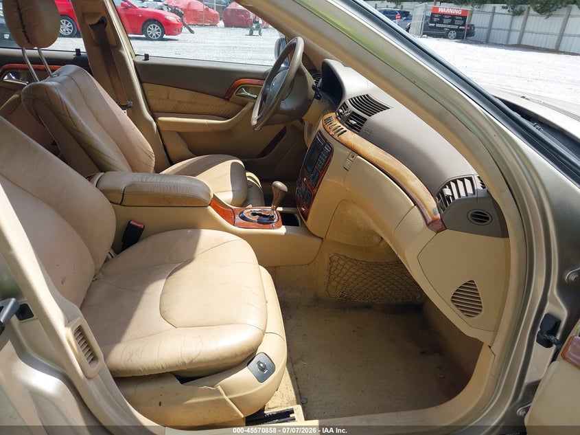 2001 Mercedes-benz S class VIN WDBNG70J01A167746 IAAI salvage auction — NORMAL WEAR, Clear (Florida), sold $25 on 2026-07-23 (photo 5)