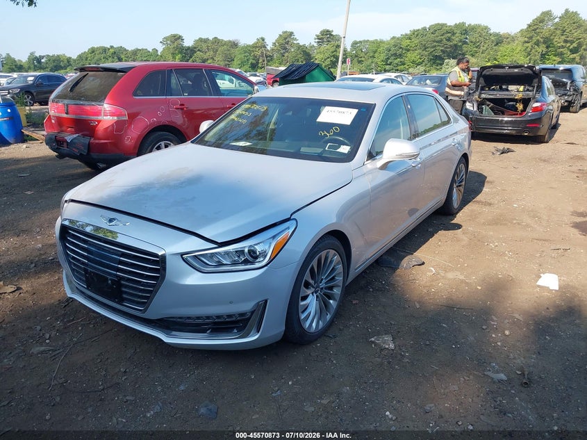 2017 Genesis G90 VIN KMHG34JA6HU034013 IAAI salvage auction — NORMAL WEAR, Clear (New York), sold $9,750 on 2026-07-28 (photo 2)