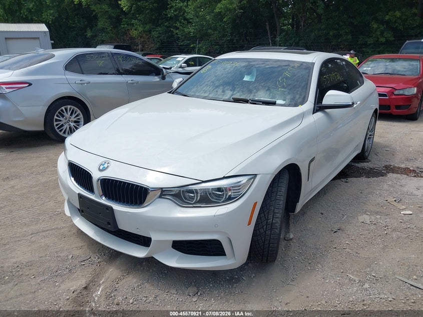 2014 BMW 4er VIN WBA3R5C57EK188628 IAAI salvage auction — FRONT END, Clear (Indiana), sold $8,100 on 2026-08-01 (photo 2)