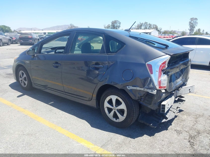 2015 Toyota Prius VIN JTDKN3DUXF0398965 IAAI salvage auction — REAR END, Salvage Title, sold $1,025 on 2026-07-28 (photo 3)