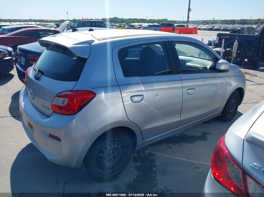 2017 Mitsubishi Mirage VIN ML32A3HJ1HH003350 IAAI salvage auction — NORMAL WEAR, Original (Texas), sold $25 on 2026-07-27 (photo 4)