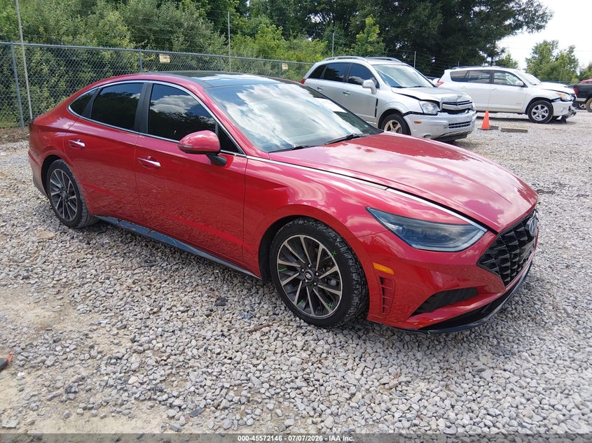 2020 Hyundai Sonata VIN 5NPEH4J2XLH043838 IAAI salvage auction — SIDE, Salvage Title, sold $3,500 on 2026-07-31 (photo 1)