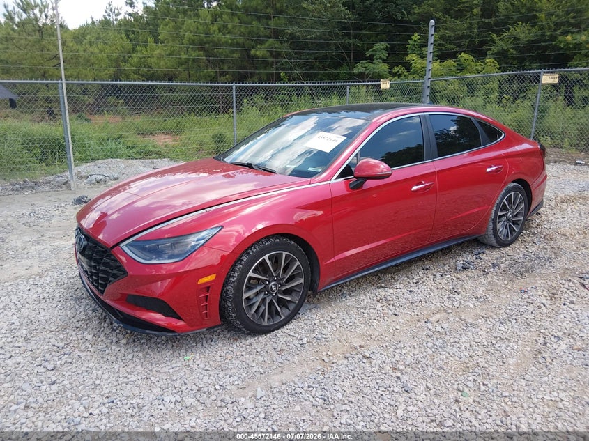 2020 Hyundai Sonata VIN 5NPEH4J2XLH043838 IAAI salvage auction — SIDE, Salvage Title, sold $3,500 on 2026-07-31 (photo 2)