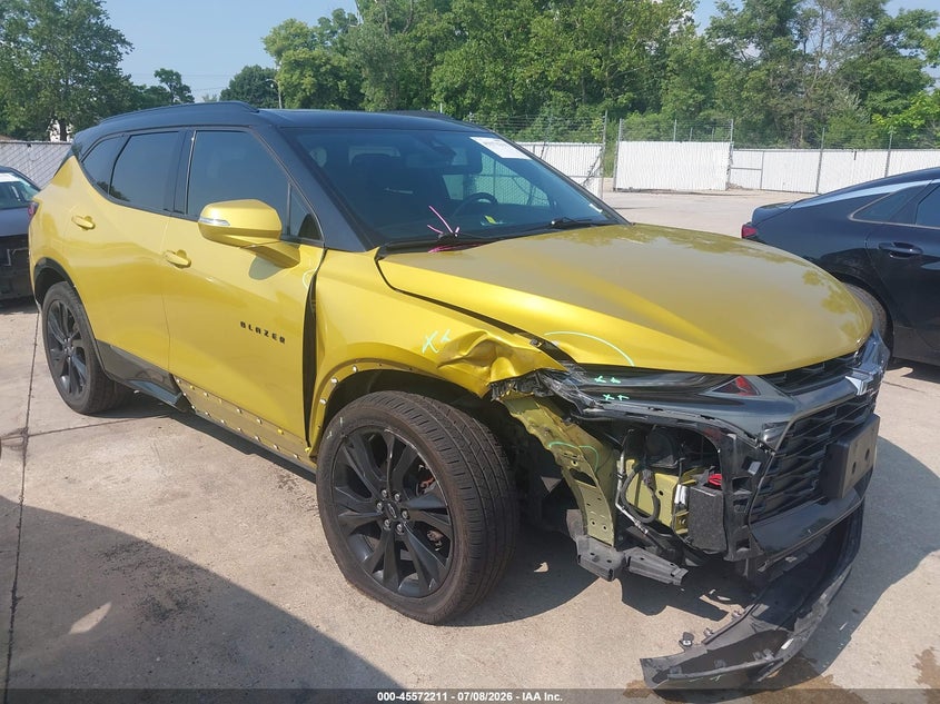 2022 Chevrolet Blazer VIN 3GNKBERS4NS139026 IAAI salvage auction — RIGHT FRONT, Salvage Title, sold $7,300 on 2026-08-01 (photo 1)