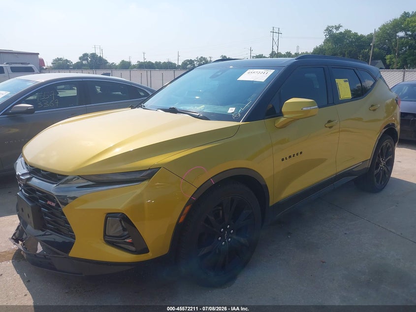 2022 Chevrolet Blazer VIN 3GNKBERS4NS139026 IAAI salvage auction — RIGHT FRONT, Salvage Title, sold $7,300 on 2026-08-01 (photo 2)