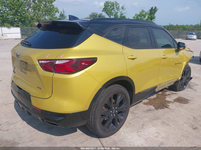 2022 Chevrolet Blazer VIN 3GNKBERS4NS139026 IAAI salvage auction — RIGHT FRONT, Salvage Title, sold $7,300 on 2026-08-01 (photo 4)
