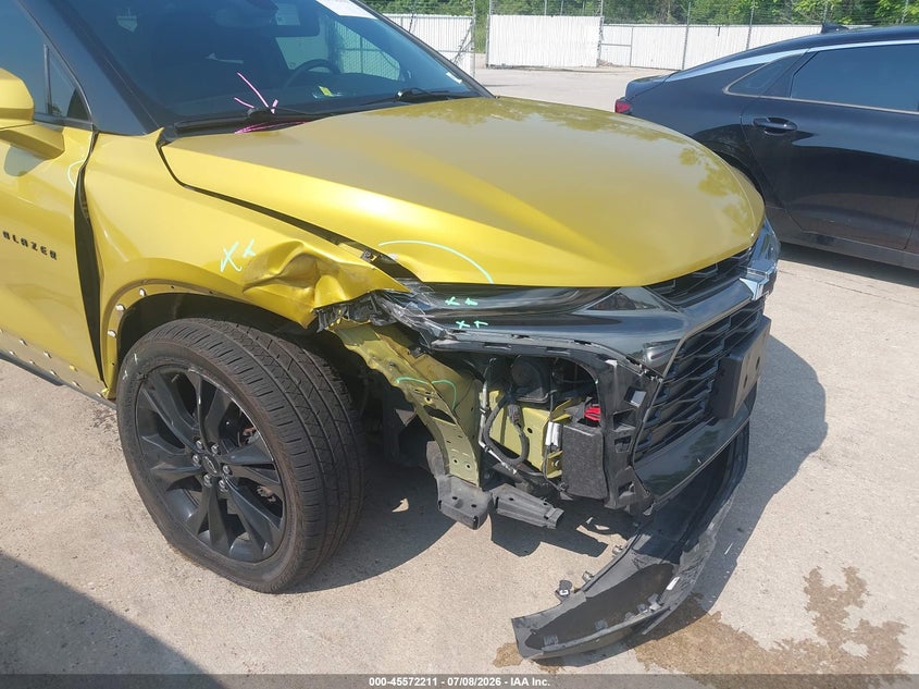2022 Chevrolet Blazer VIN 3GNKBERS4NS139026 IAAI salvage auction — RIGHT FRONT, Salvage Title, sold $7,300 on 2026-08-01 (photo 6)