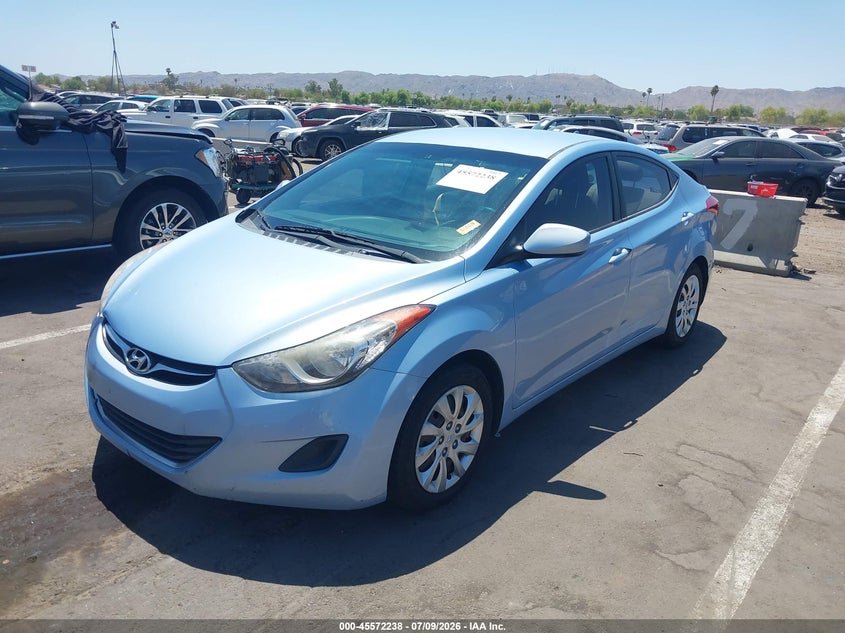 2013 Hyundai Elantra VIN KMHDH4AE6DU540796 IAAI salvage auction — THEFT, Salvage (Arizona), sold $1,200 on 2026-07-28 (photo 2)