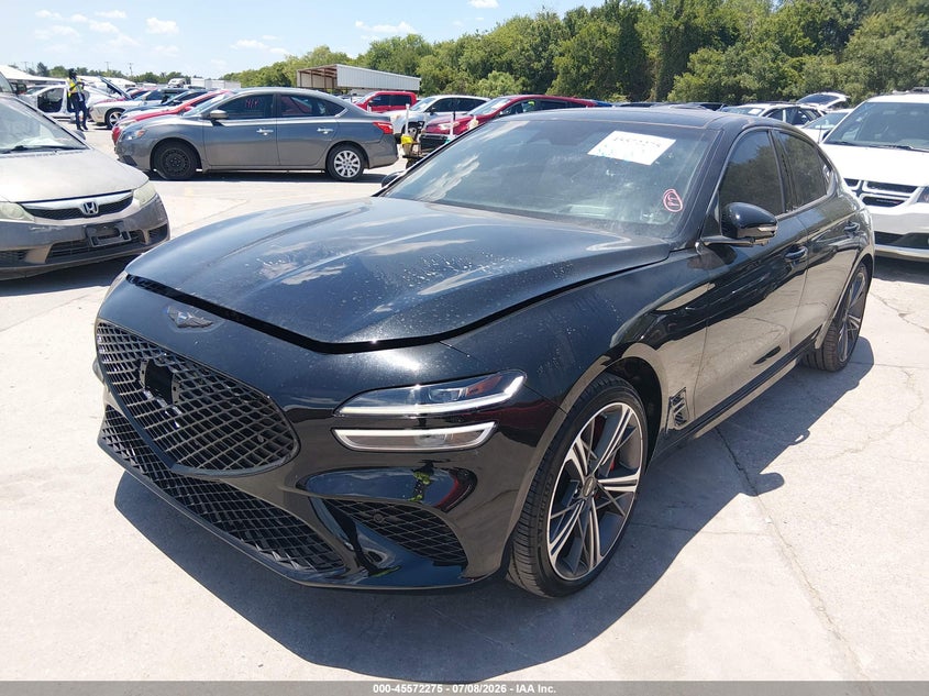 2025 Genesis G70 VIN KMTG54SE0SU147383 IAAI salvage auction — ALL OVER, Salvage (Texas), sold $6,400 on 2026-07-20 (photo 2)