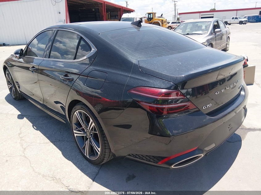 2025 Genesis G70 VIN KMTG54SE0SU147383 IAAI salvage auction — ALL OVER, Salvage (Texas), sold $6,400 on 2026-07-20 (photo 3)
