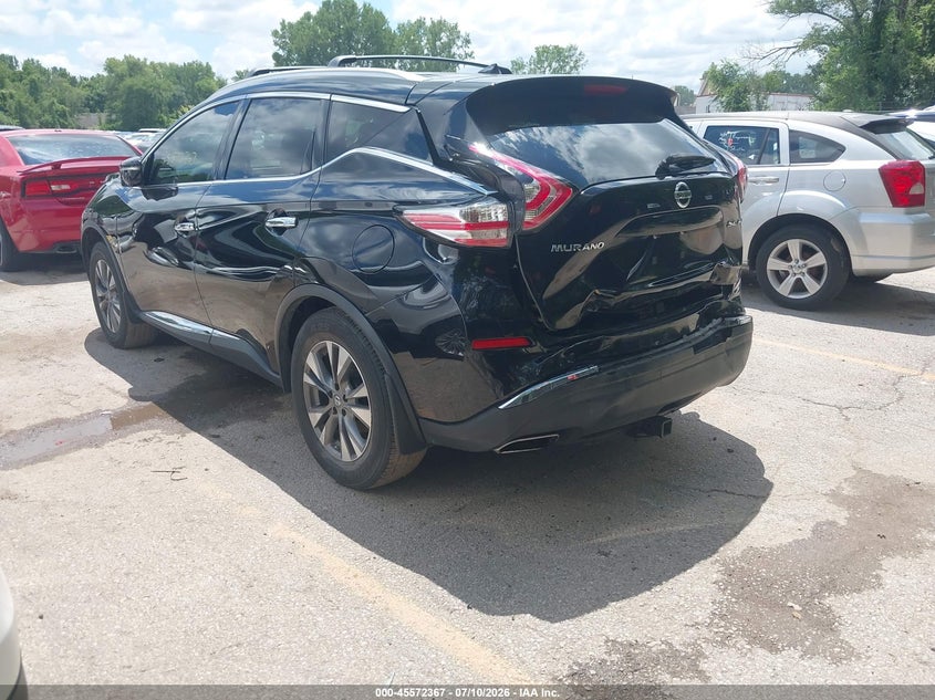 2015 Nissan Murano VIN 5N1AZ2MH9FN283589 IAAI salvage auction — REAR END, Salvage (Missouri), sold $2,900 on 2026-08-01 (photo 3)