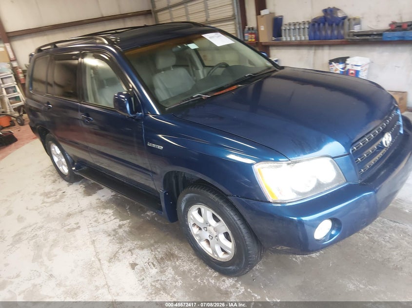 2003 Toyota Highlander VIN JTEHF21A230111847 IAAI salvage auction — NORMAL WEAR, Clear (Virginia), sold $350 on 2026-07-21 (photo 1)
