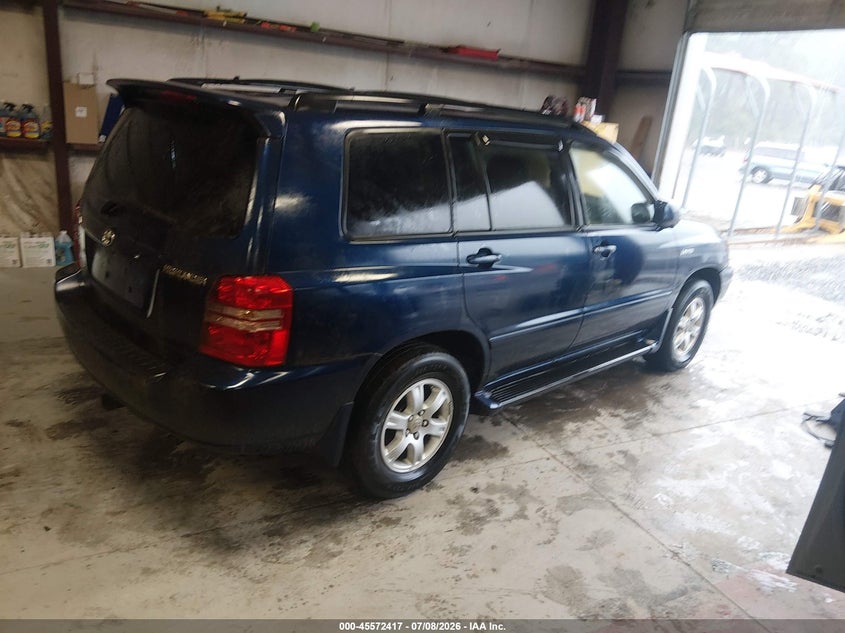 2003 Toyota Highlander VIN JTEHF21A230111847 IAAI salvage auction — NORMAL WEAR, Clear (Virginia), sold $350 on 2026-07-21 (photo 4)