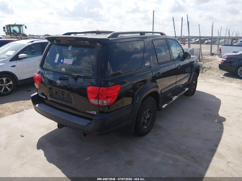 2006 Toyota Sequoia VIN 5TDZT34A96S269932 IAAI salvage auction — NORMAL WEAR, Original (Texas), sold $1,250 on 2026-07-28 (photo 4)