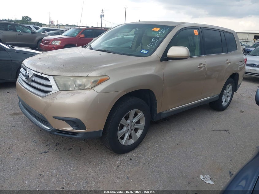 2012 Toyota Highlander VIN 5TDZK3EH3CS064696 IAAI salvage auction — NORMAL WEAR, Original (Texas), sold $1,625 on 2026-07-29 (photo 2)