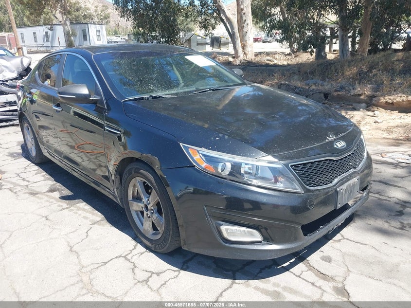 2015 Kia Optima VIN KNAGM4A70F5662885 IAAI salvage auction — REAR END, Salvage Title, sold $450 on 2026-07-15 (photo 1)
