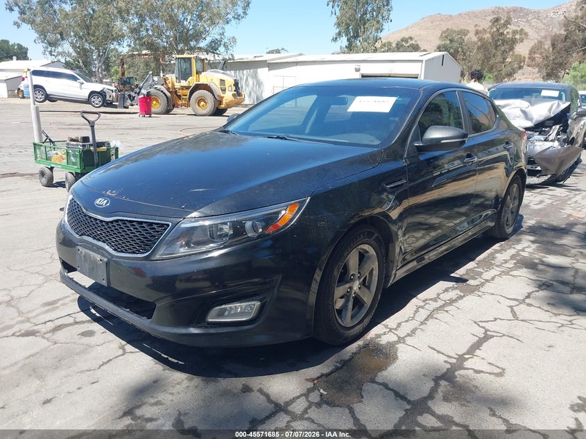 2015 Kia Optima VIN KNAGM4A70F5662885 IAAI salvage auction — REAR END, Salvage Title, sold $450 on 2026-07-15 (photo 2)