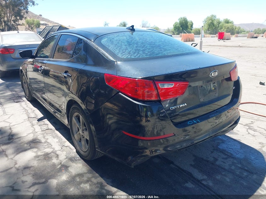 2015 Kia Optima VIN KNAGM4A70F5662885 IAAI salvage auction — REAR END, Salvage Title, sold $450 on 2026-07-15 (photo 3)