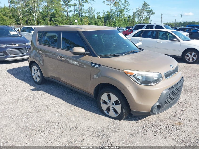 2016 Kia Soul VIN KNDJN2A23G7299292 IAAI salvage auction — NORMAL WEAR, Clear (Florida), sold $650 on 2026-07-28 (photo 1)