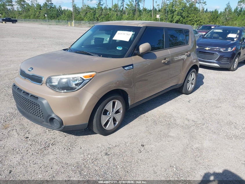 2016 Kia Soul VIN KNDJN2A23G7299292 IAAI salvage auction — NORMAL WEAR, Clear (Florida), sold $650 on 2026-07-28 (photo 2)