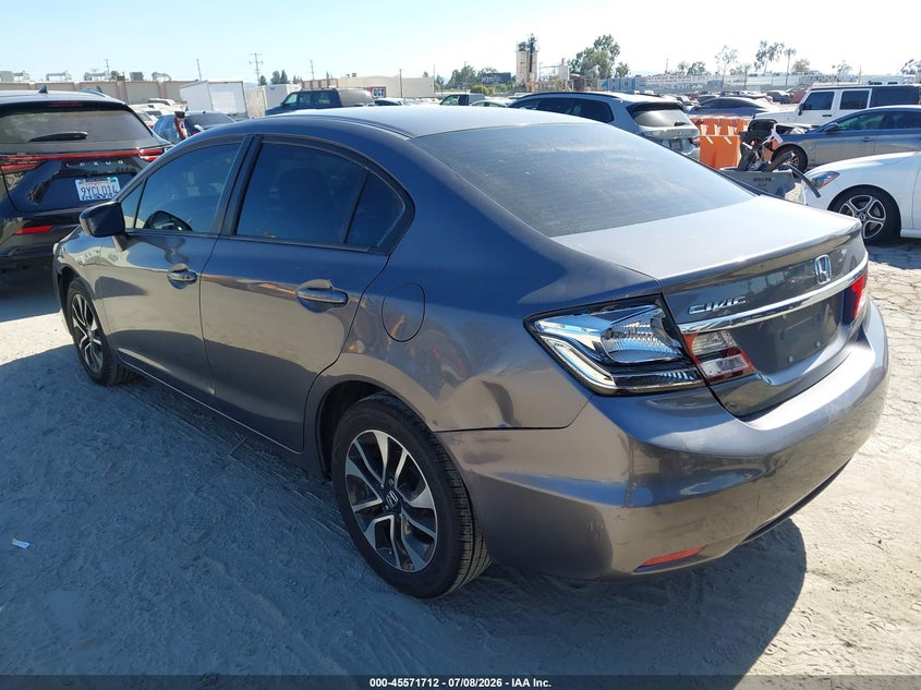 2015 Honda Civic VIN 19XFB2F89FE257431 IAAI salvage auction — REAR END, Salvage (California), sold $2,150 on 2026-07-20 (photo 3)