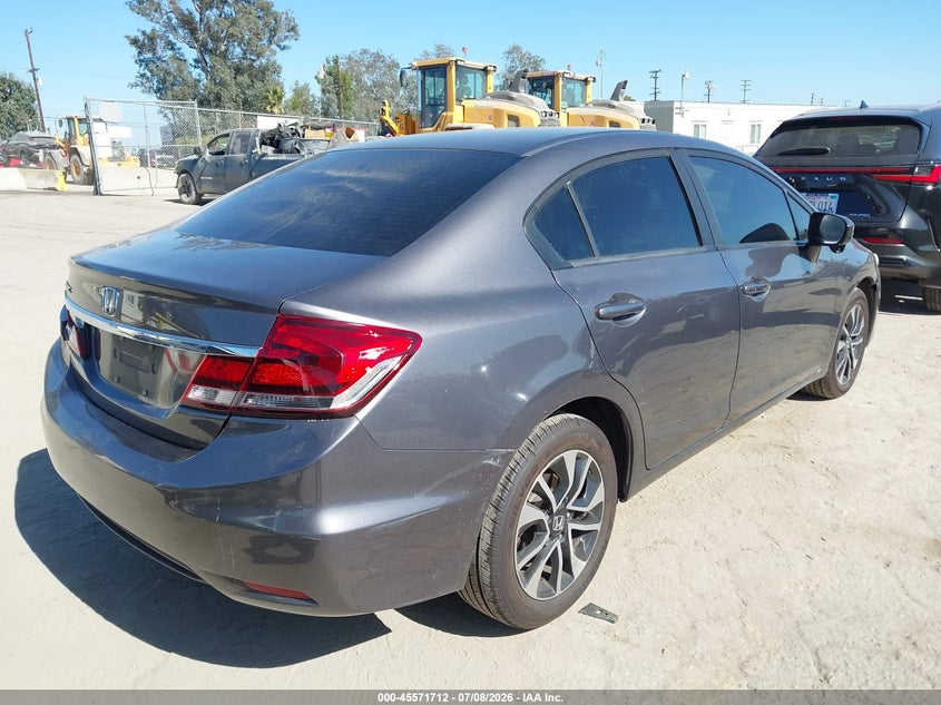 2015 Honda Civic VIN 19XFB2F89FE257431 IAAI salvage auction — REAR END, Salvage (California), sold $2,150 on 2026-07-20 (photo 4)