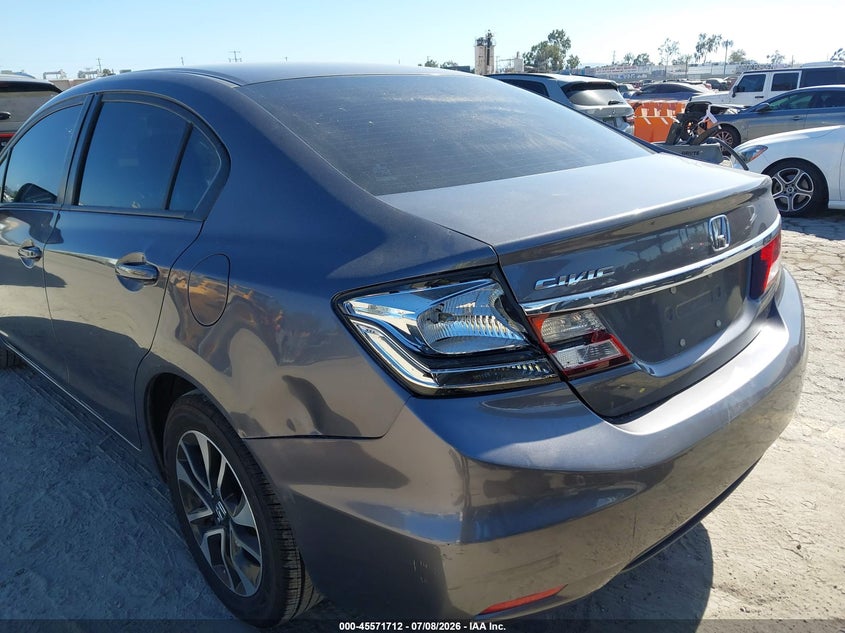 2015 Honda Civic VIN 19XFB2F89FE257431 IAAI salvage auction — REAR END, Salvage (California), sold $2,150 on 2026-07-20 (photo 6)
