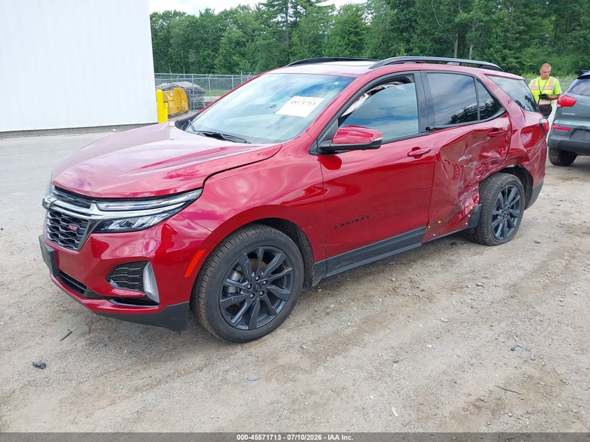 2022 Chevrolet Equinox VIN 2GNAXWEV0N6136237 IAAI salvage auction — LEFT SIDE, Salvage (Massachusetts), sold $8,050 on 2026-08-21 (photo 2)