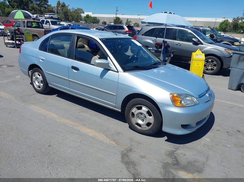 2003 Honda Civic hybrid VIN JHMES96693S017760 IAAI salvage auction — NORMAL WEAR, Clear - Dealer Only (California), sold $400 on 2026-07-27 (photo 1)