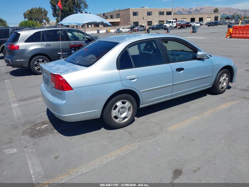 2003 Honda Civic hybrid VIN JHMES96693S017760 IAAI salvage auction — NORMAL WEAR, Clear - Dealer Only (California), sold $400 on 2026-07-27 (photo 4)