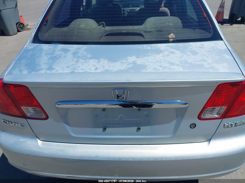 2003 Honda Civic hybrid VIN JHMES96693S017760 IAAI salvage auction — NORMAL WEAR, Clear - Dealer Only (California), sold $400 on 2026-07-27 (photo 6)