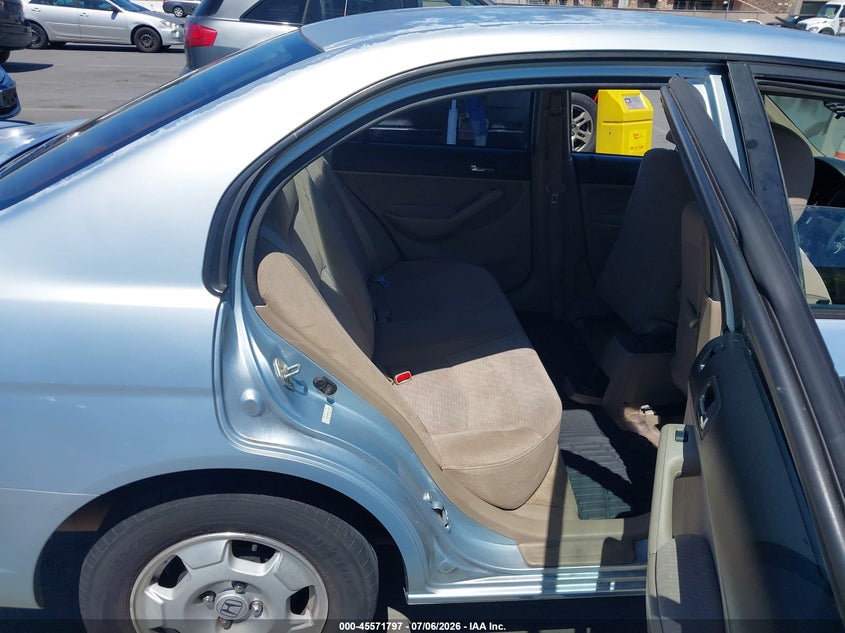 2003 Honda Civic hybrid VIN JHMES96693S017760 IAAI salvage auction — NORMAL WEAR, Clear - Dealer Only (California), sold $400 on 2026-07-27 (photo 8)