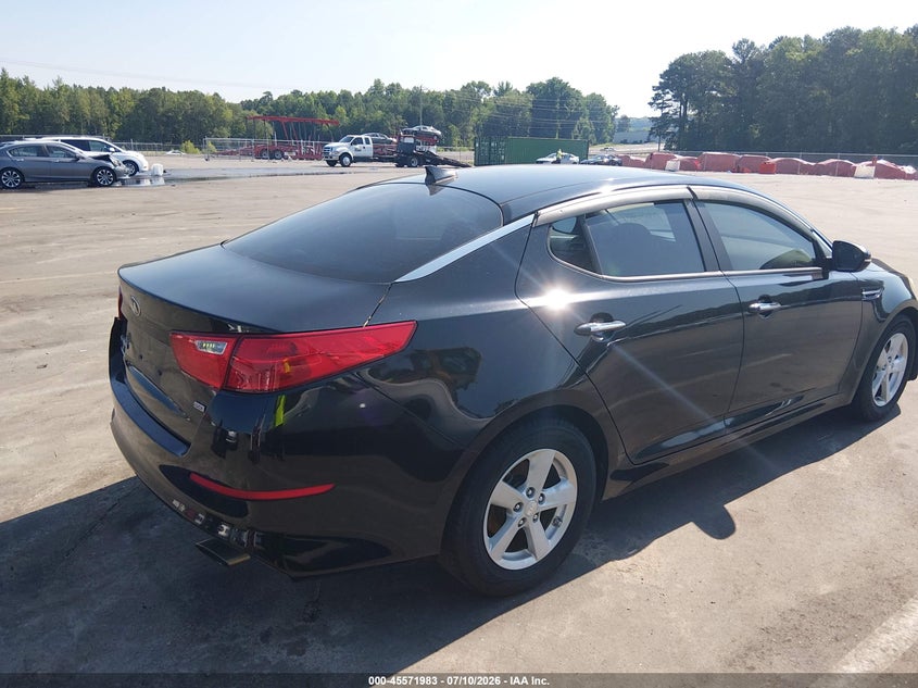 2015 Kia Optima VIN KNAGM4A79F5664201 IAAI salvage auction — THEFT, Salvage (North Carolina), sold $675 on 2026-07-29 (photo 4)