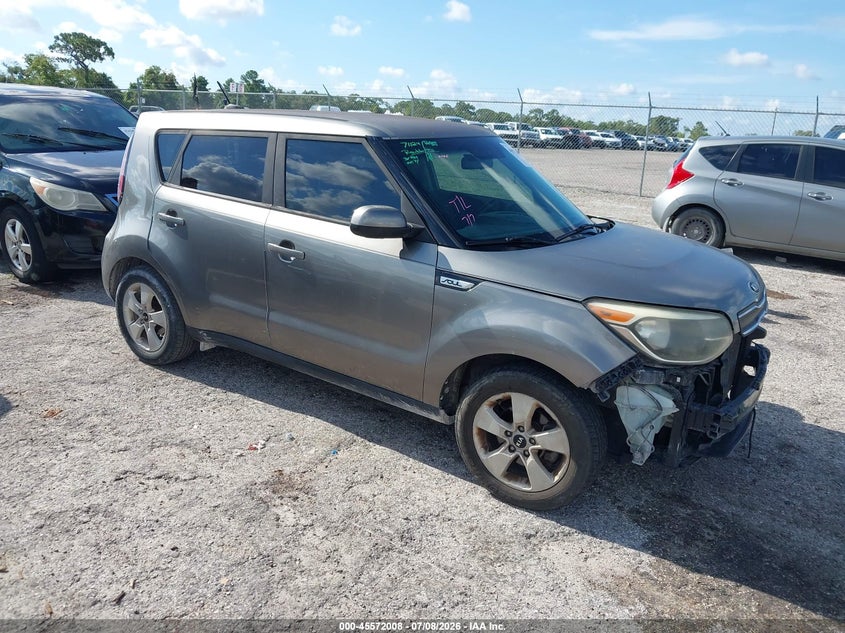 2018 Kia Soul VIN KNDJN2A25J7609725 IAAI salvage auction — FRONT END, Rebuildable (Florida), sold $675 on 2026-07-23 (photo 1)