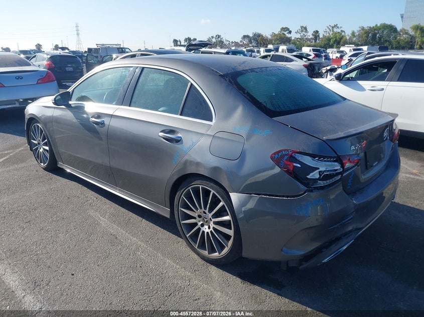 2019 Mercedes-benz A-klasse VIN WDD3G4EB3KW006374 IAAI salvage auction — LEFT REAR, Salvage (California), sold $6,600 on 2026-07-30 (photo 3)