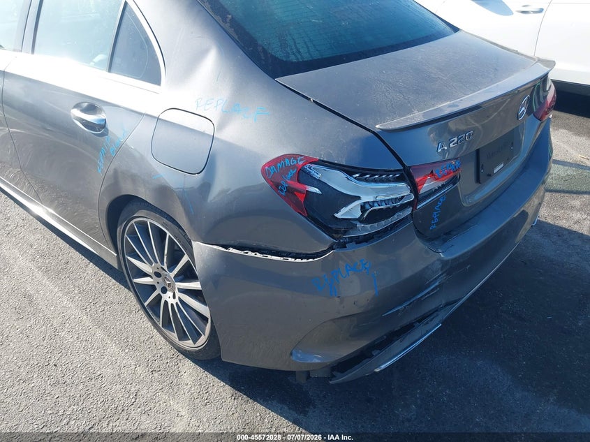 2019 Mercedes-benz A-klasse VIN WDD3G4EB3KW006374 IAAI salvage auction — LEFT REAR, Salvage (California), sold $6,600 on 2026-07-30 (photo 6)