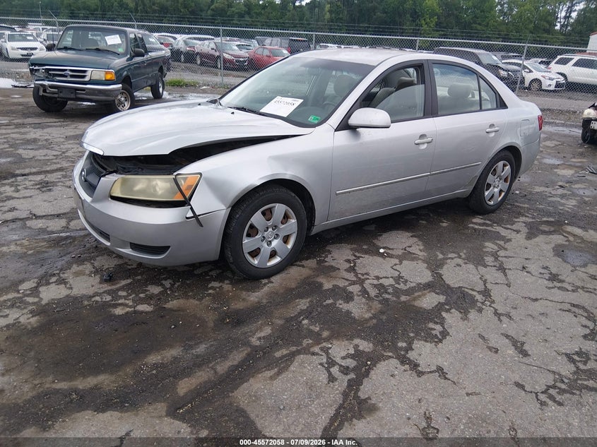 2007 Hyundai Sonata VIN 5NPET46C47H204609 IAAI salvage auction — FRONT END, Clear (Virginia), sold $350 on 2026-07-24 (photo 2)