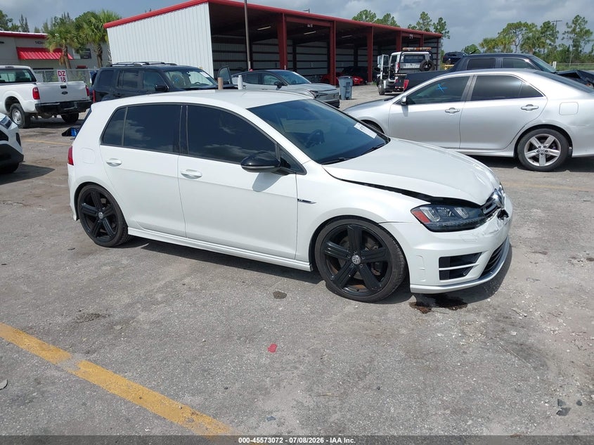 2016 Volkswagen Golf r VIN WVWUF7AU9GW151694 IAAI salvage auction — REAR END, Rebuildable (Florida), sold $6,550 on 2026-08-11 (photo 1)