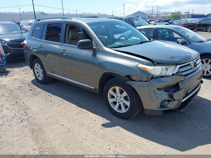 2012 Toyota Highlander VIN 5TDBK3EH4CS165487 IAAI salvage auction — FRONT END, Mv-907A (New York), sold $2,900 on 2026-07-15 (photo 1)