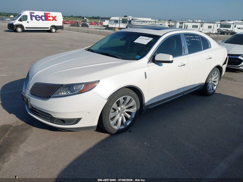 2014 Lincoln Mks VIN 1LNHL9DK0EG601235 IAAI salvage auction — REAR END, Salvage Title, sold $1,850 on 2026-08-01 (photo 2)
