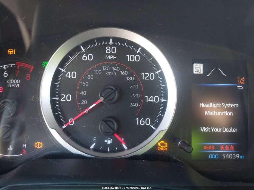 2020 Toyota Corolla VIN JTDS4RCE0LJ048007 IAAI salvage auction — FRONT END, Salvage Title, sold $1,300 on 2026-07-29 (photo 7)