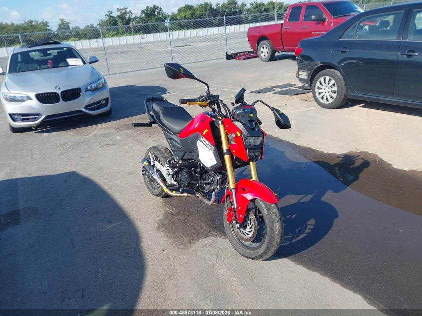 2020 Honda Grom VIN MLHJC7510L5203447 IAAI salvage auction — LEFT FRONT, Rebuildable (Florida), sold $225 on 2026-07-29 (photo 1)
