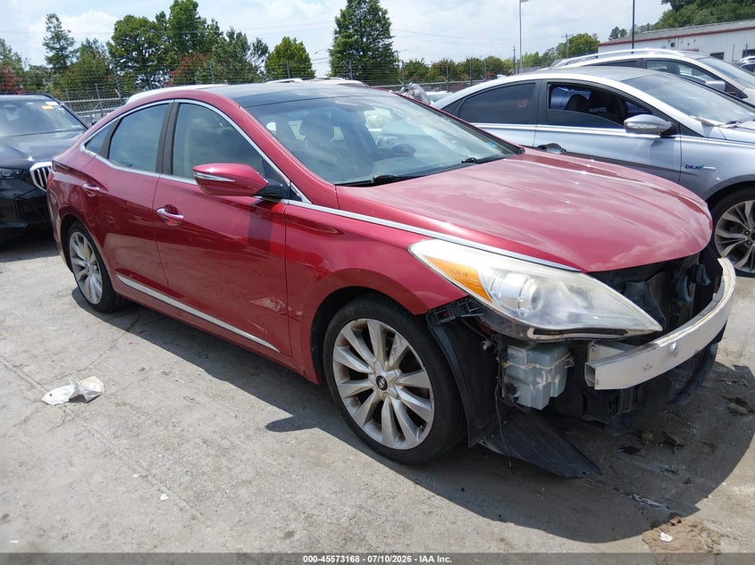 2013 Hyundai Azera VIN KMHFH4JG4DA299302 IAAI salvage auction — FRONT END, Salvage (North Carolina), sold $1,650 on 2026-07-29 (photo 1)