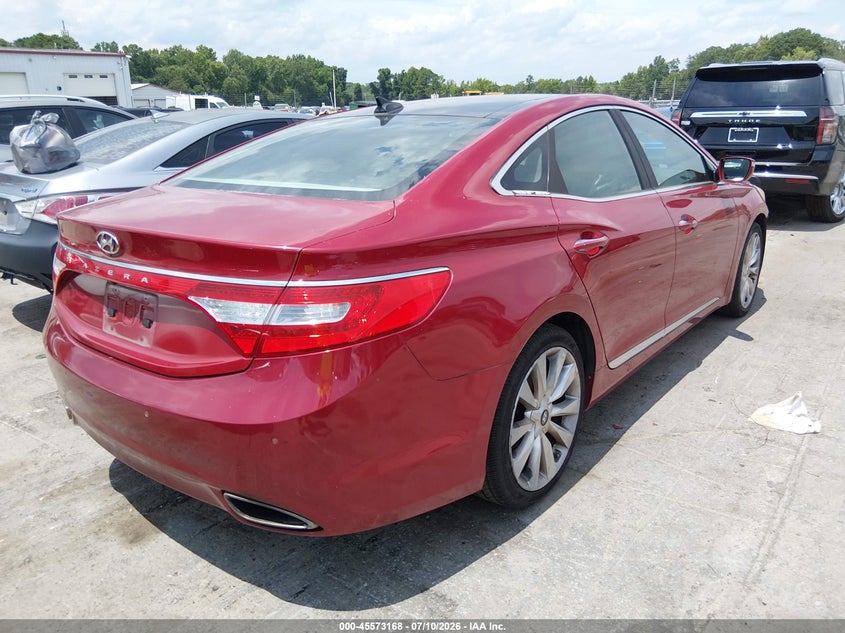 2013 Hyundai Azera VIN KMHFH4JG4DA299302 IAAI salvage auction — FRONT END, Salvage (North Carolina), sold $1,650 on 2026-07-29 (photo 4)