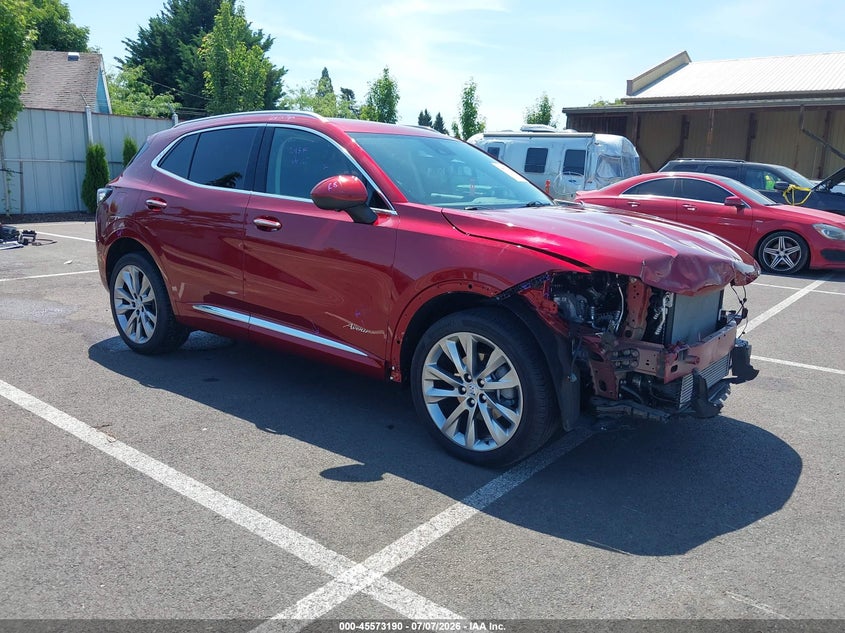 2023 Buick Envision VIN LRBFZSR45PD085713 IAAI salvage auction — FRONT END, Salvage Title, sold $9,500 on 2026-08-25 (photo 1)