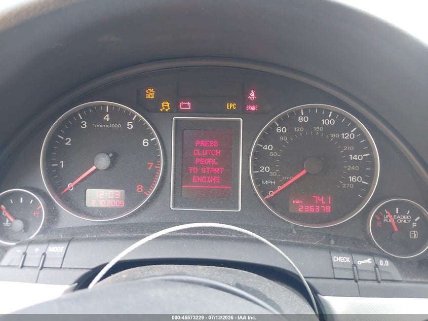 2006 Audi A4 VIN WAUDF78E86A055269 IAAI salvage auction — NORMAL WEAR, Original (Vermont), sold $50 on 2026-07-23 (photo 7)