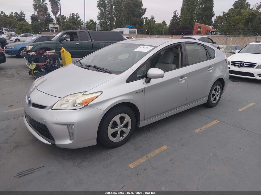 2013 Toyota Prius VIN JTDKN3DU5D5628878 IAAI salvage auction — NORMAL WEAR, Clear - Dealer Only (California), sold $3,050 on 2026-07-13 (photo 2)